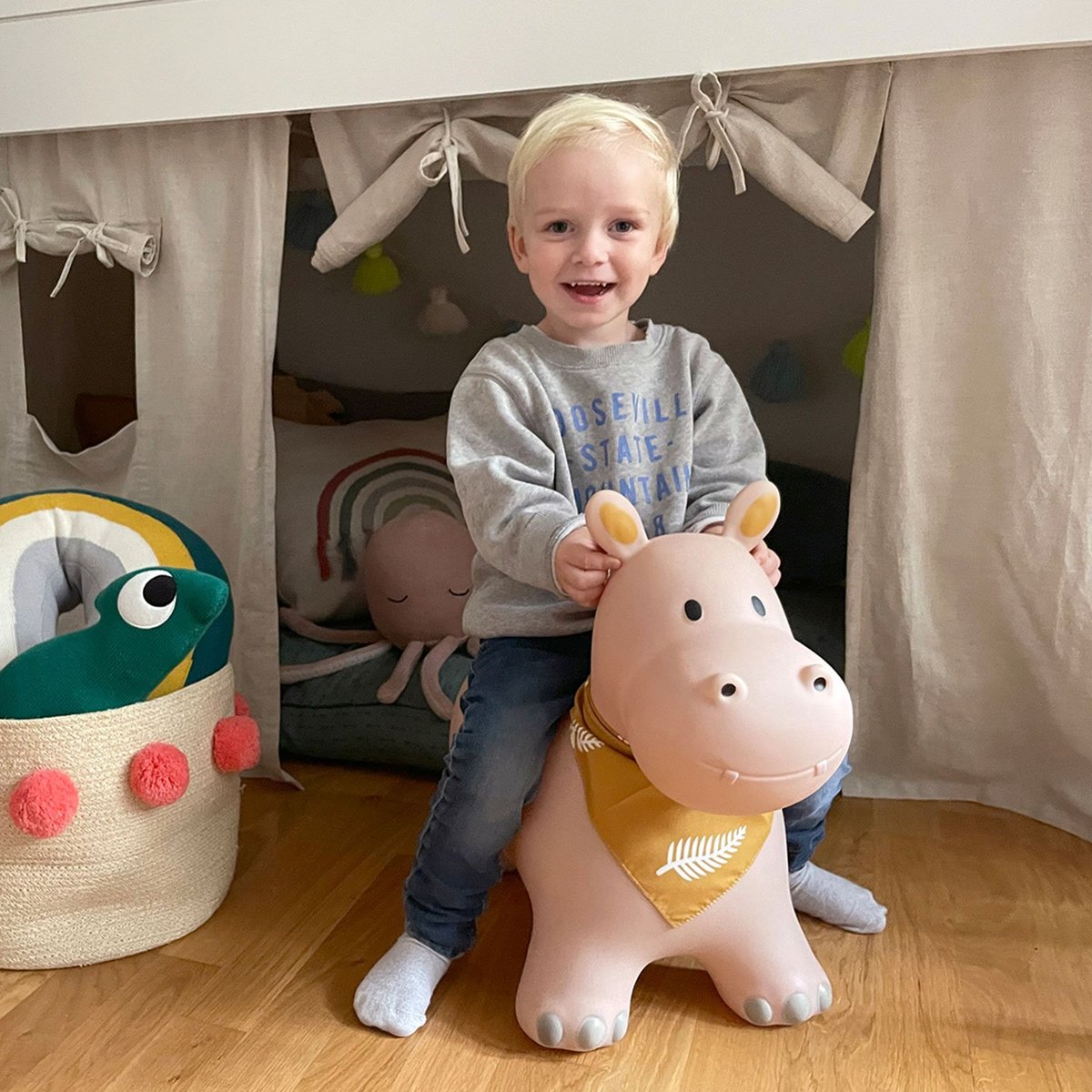 porteur gonflable, hippo beige, KINDSGUT