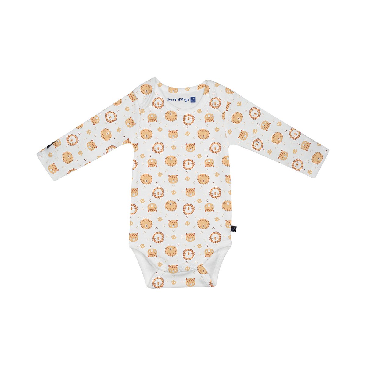 Lot de 3 bodies lovan manches longues bebe jaune, SUCRE D'ORGE