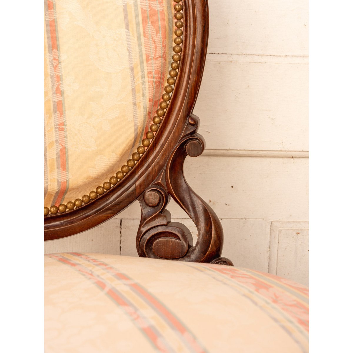 Paire de chaises Napoléon III en bois Claude N°1454 - Bon état bois foncé, DEBONGOUT