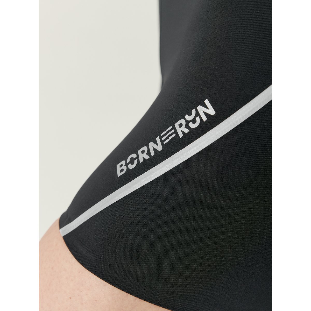 Short Moulant de Sport Performance LUNA RUN noir, BORN