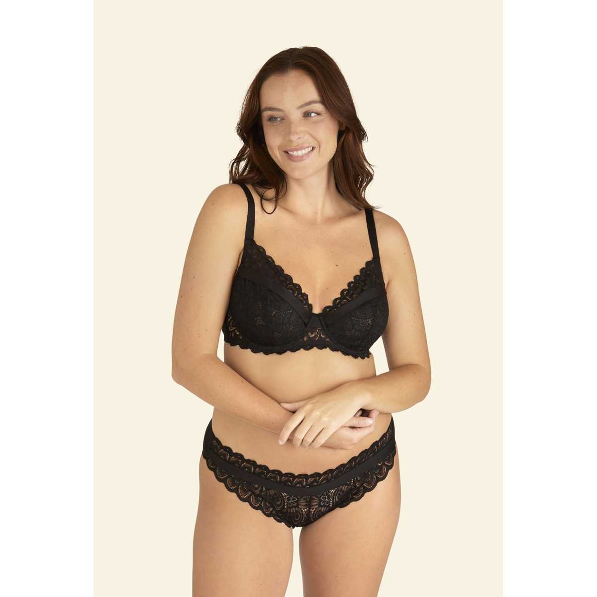 Slip DENTELLE AUDACIEUSE noir, WELL