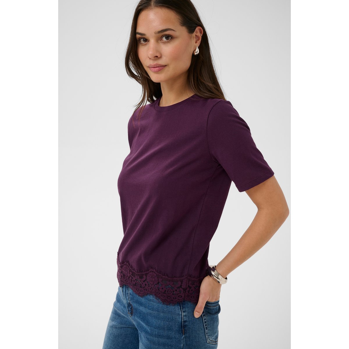 T-shirt à manches courtes violet blackberry wine, KAFFE