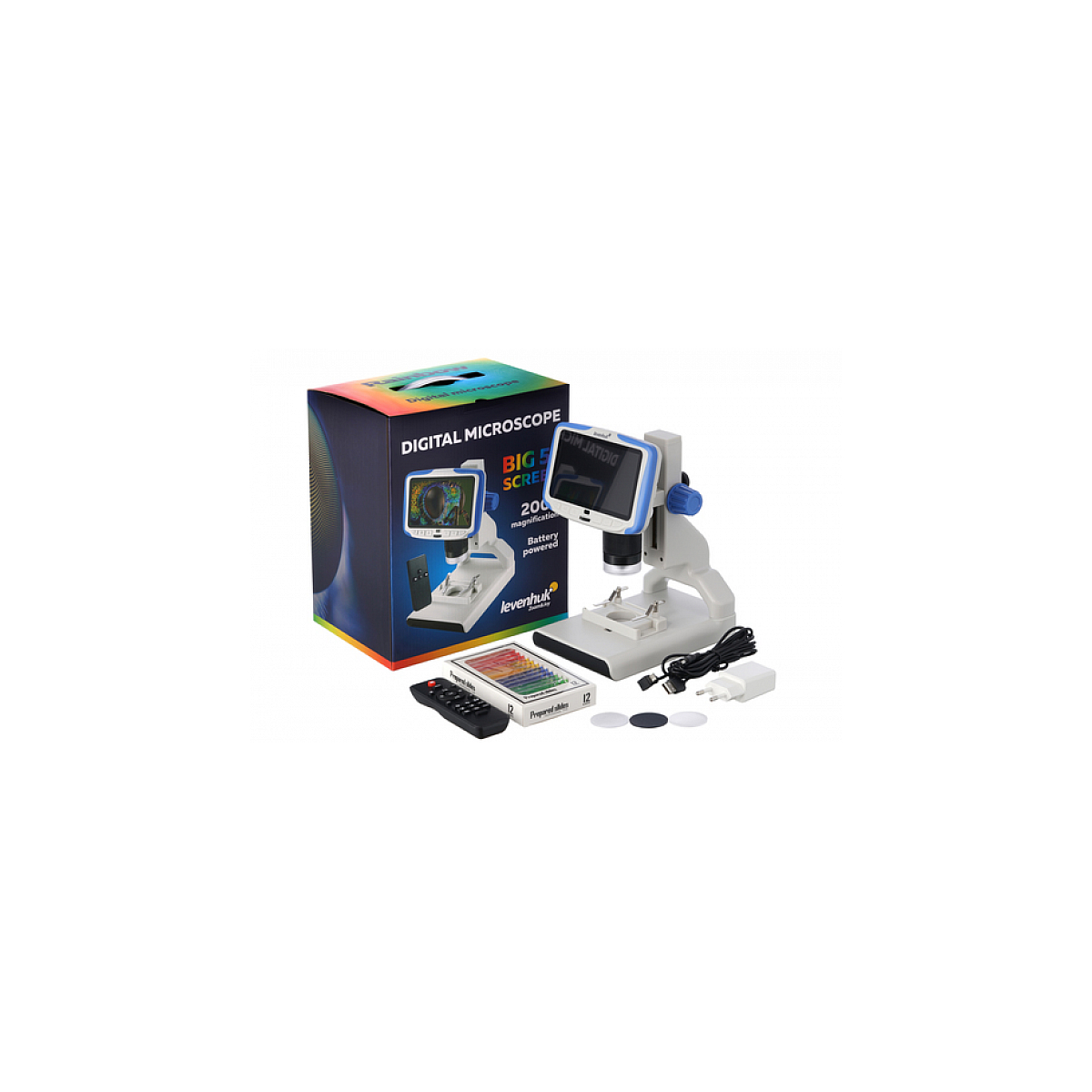 Microscope numérique Rainbow DM500 200x couleur unique, LEVENHUK