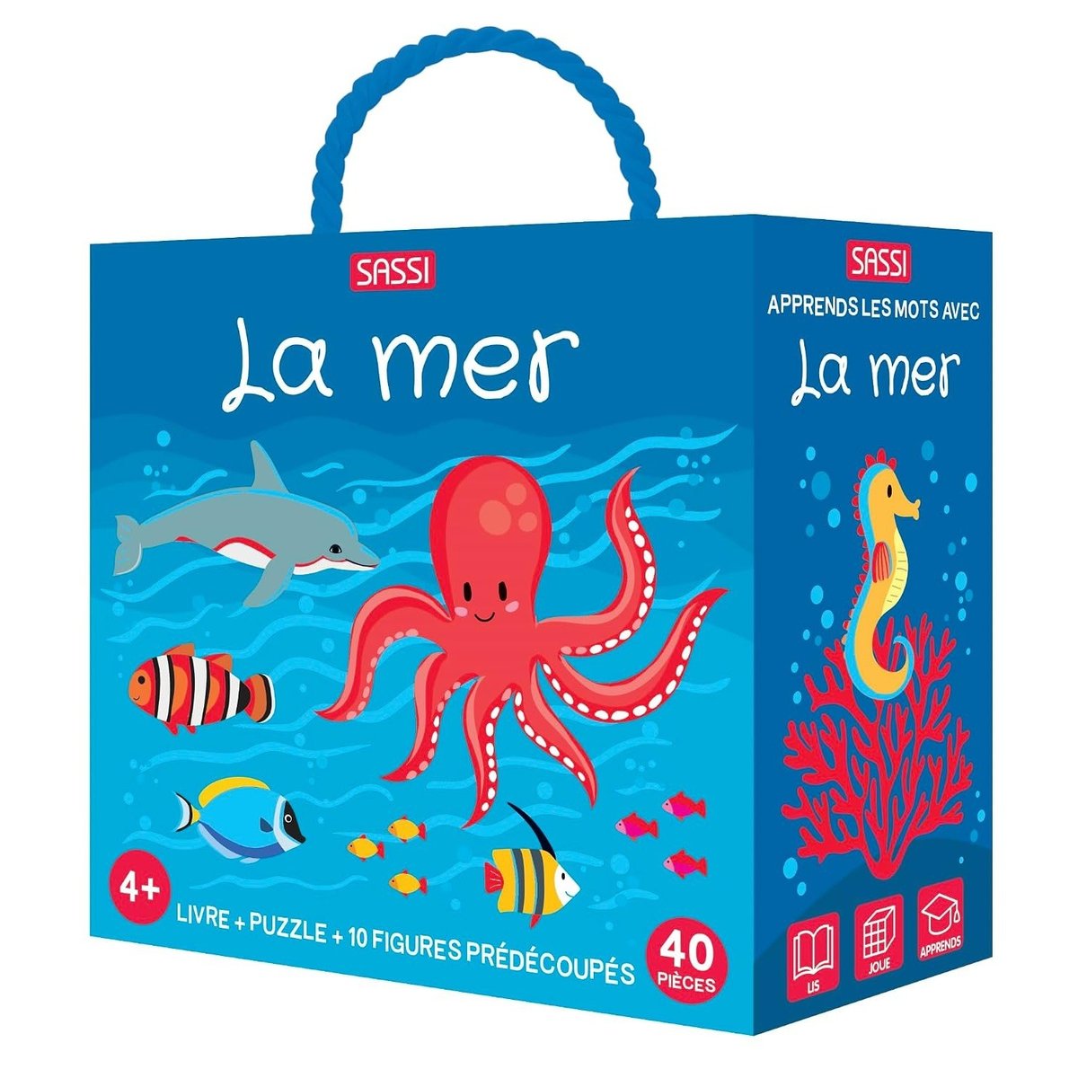 Livre et puzzle La mer bleu, SASSI JUNIOR