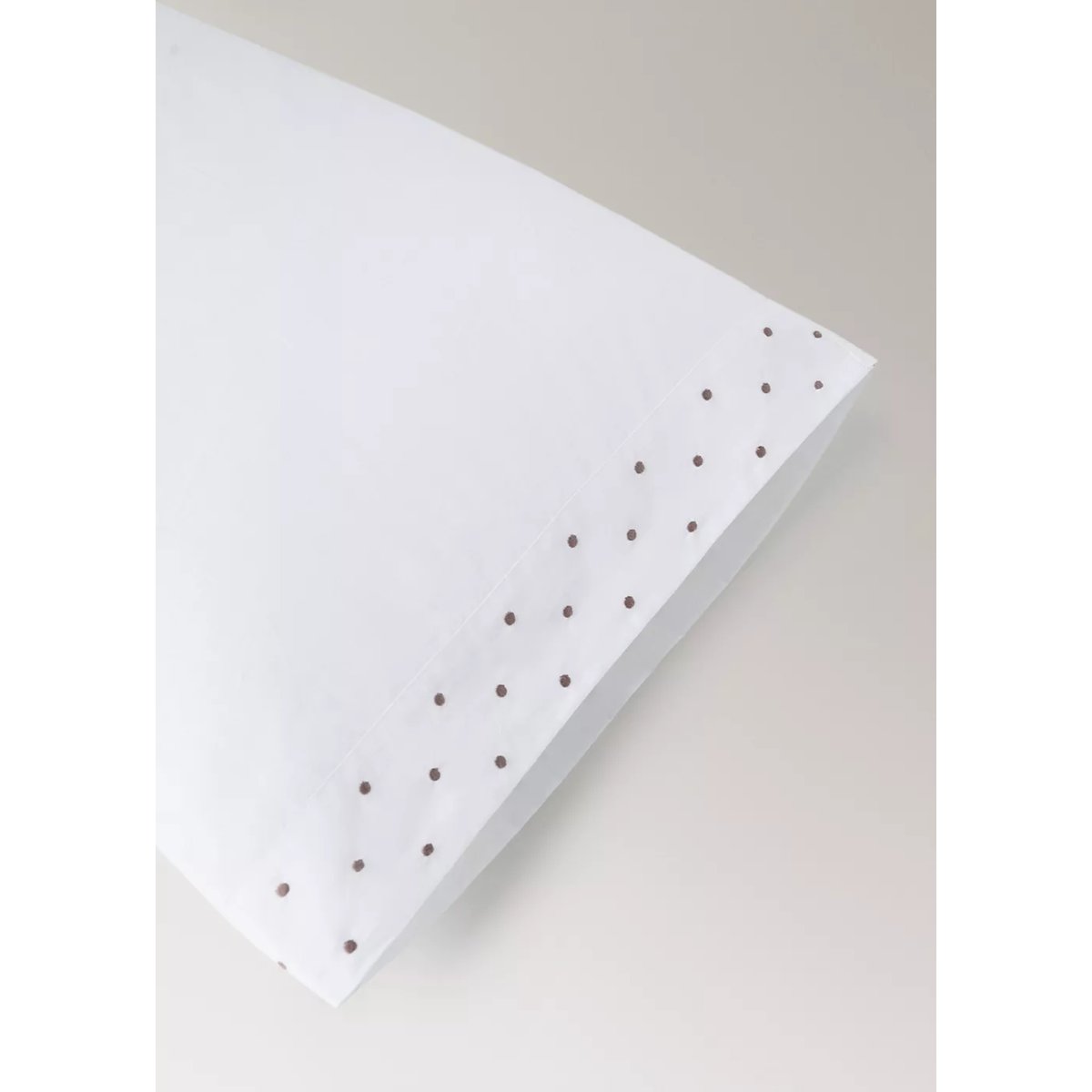 Taie d’oreiller enfant imprimé pois 45x110 cm marron moyen, MANGO HOME