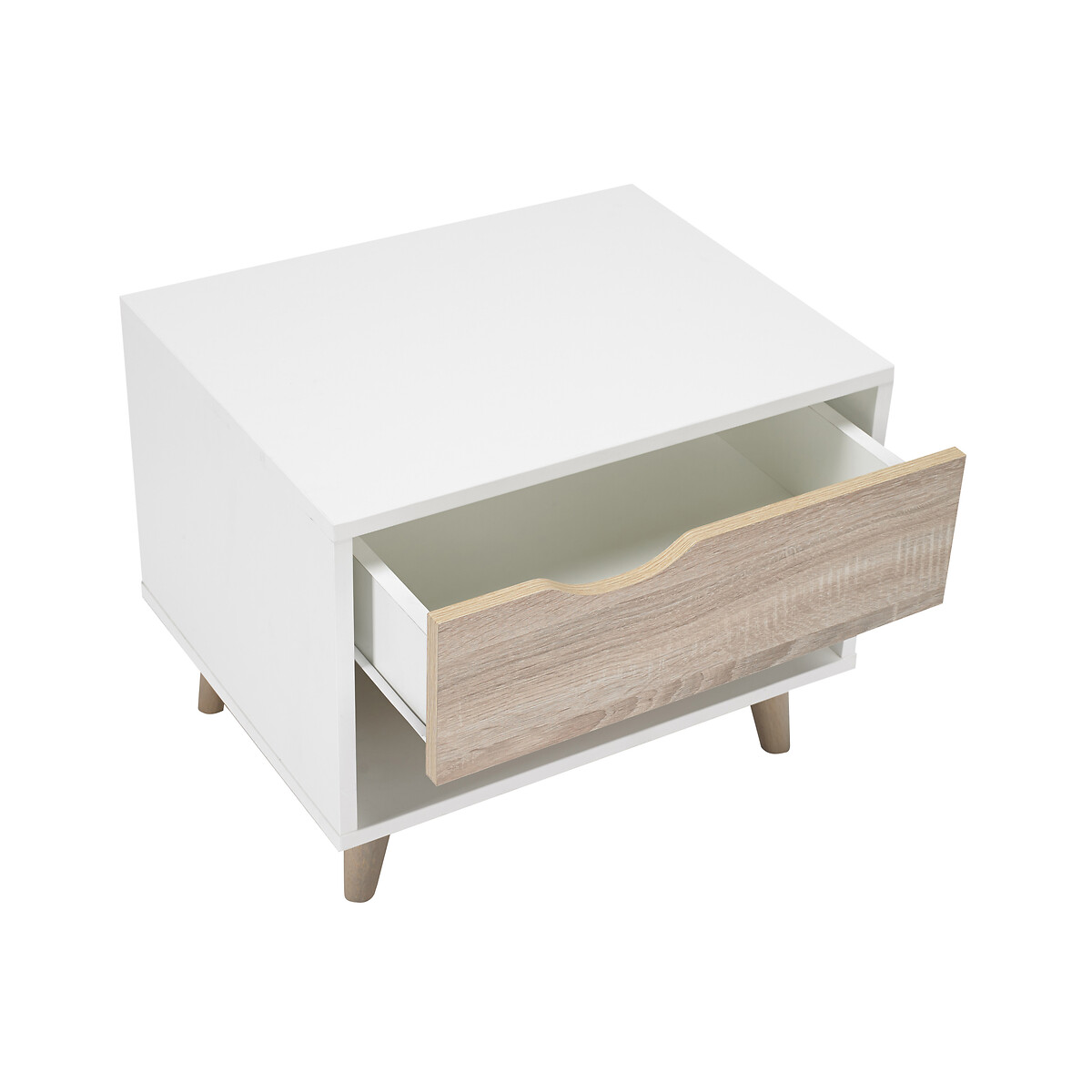Scandi 1 Drawer Bedside Cabinet white, SO'HOME