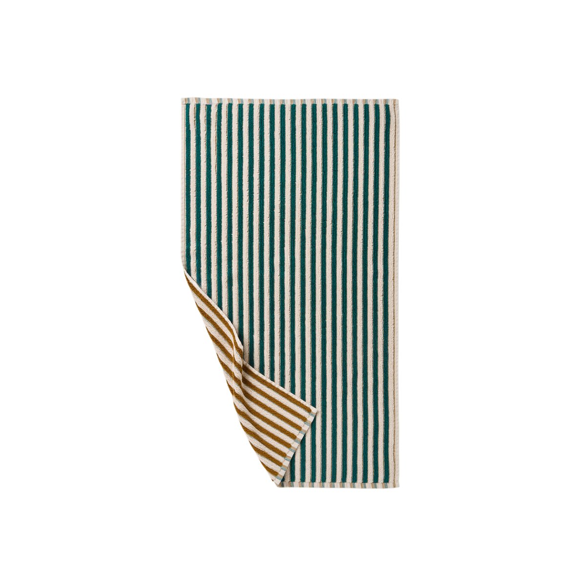 Serviette de toilette COMBO bronze/emeraude, CARRE BLANC