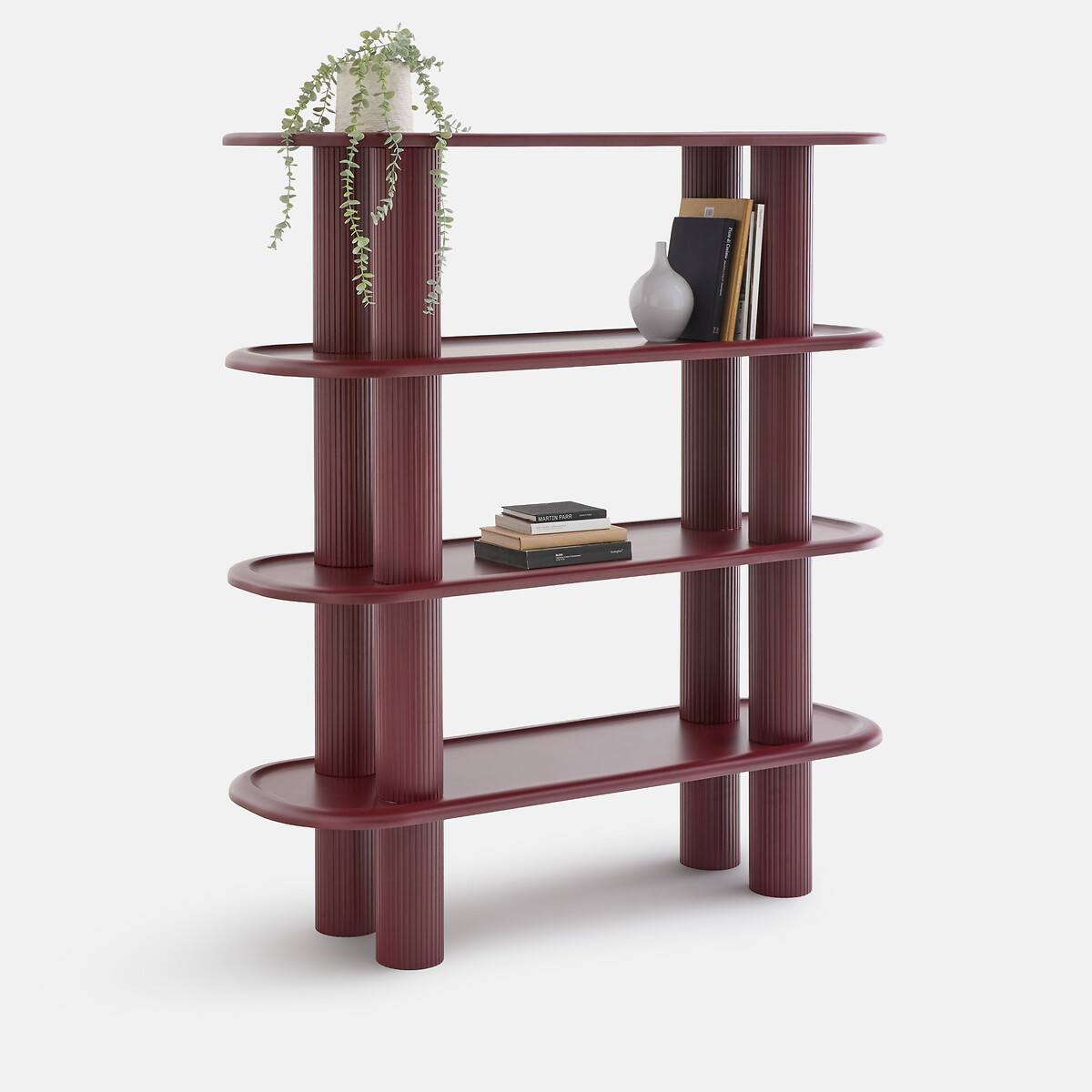 Bibliothèque 5 tablettes, laquée mat, hauteur 155 cm, CALIO bordeaux, LA REDOUTE INTERIEURS