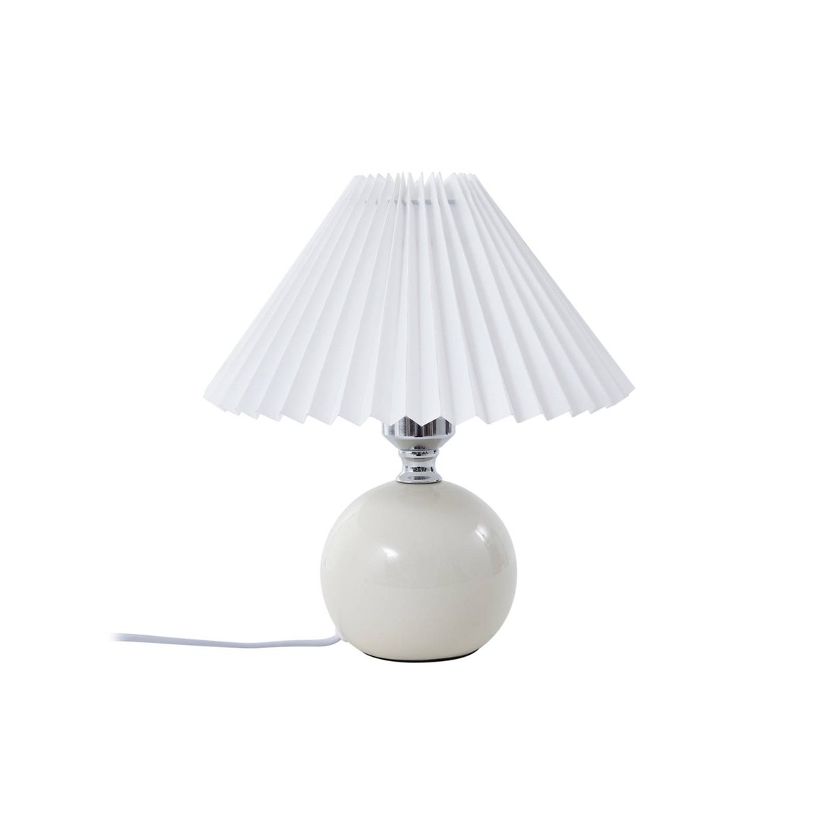 Lampe à poser en céramique scandinave crème, LINDBY