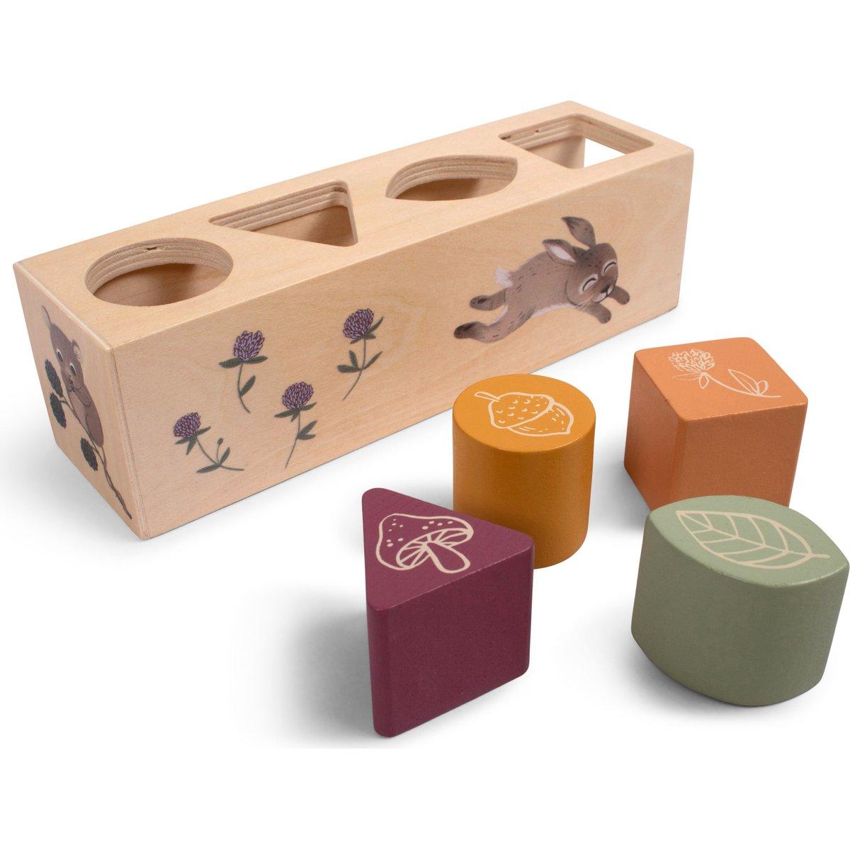 Jouet trieur de formes en bois multicolore, FILIBABBA
