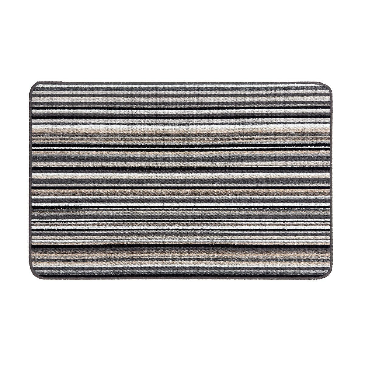 My Stain Resistant Candy Multi Mono Stripe Runner Mat white/black striped, MY MAT