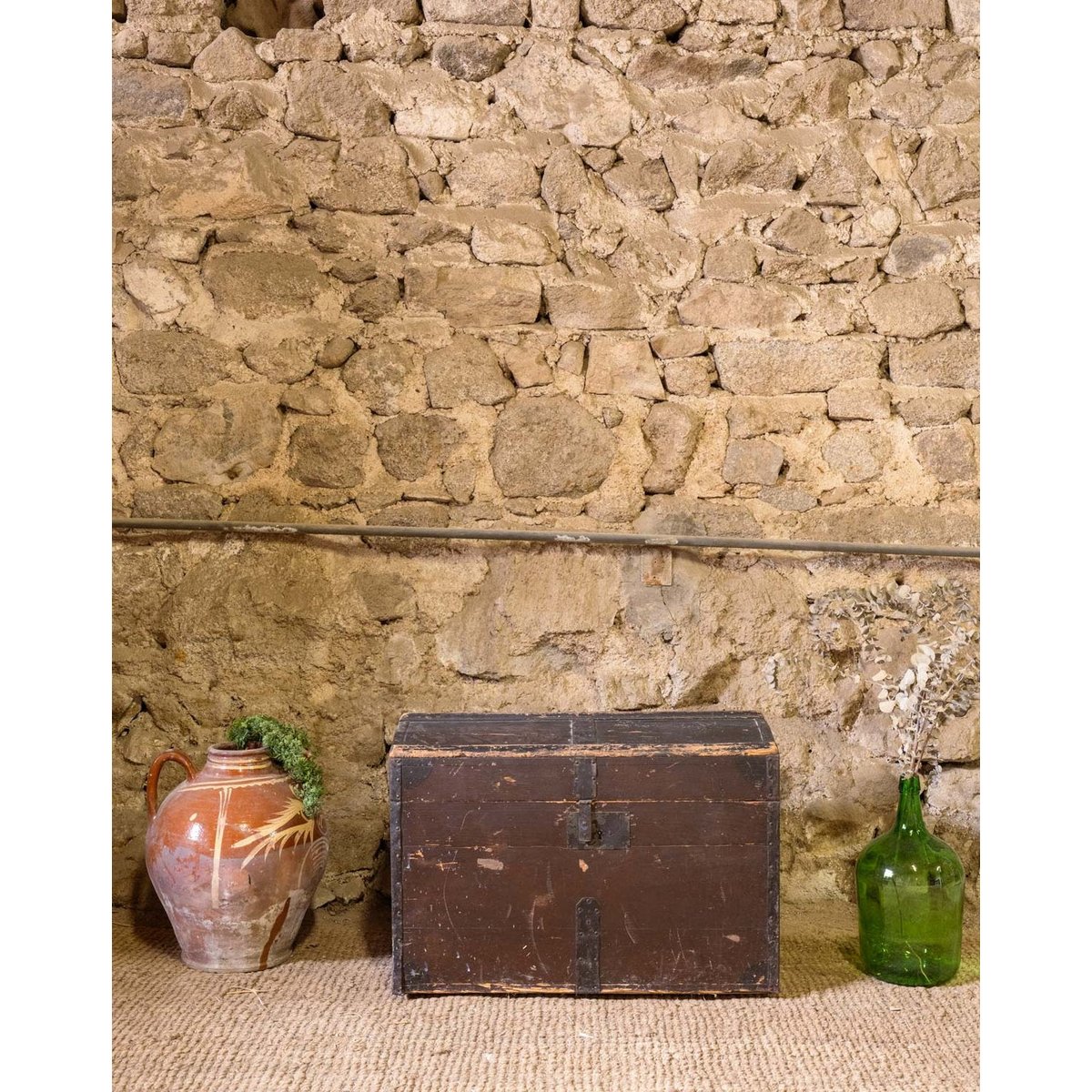 Coffre en bois marron foncé Lucien N°205 - Bon état marron, DEBONGOUT