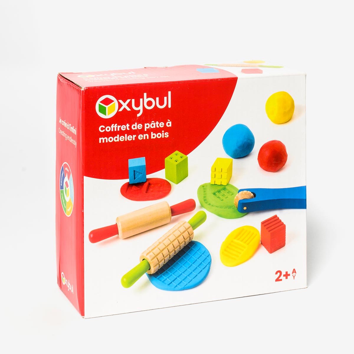 Coffret de pâte à modeler en bois blanc, OXYBUL 
