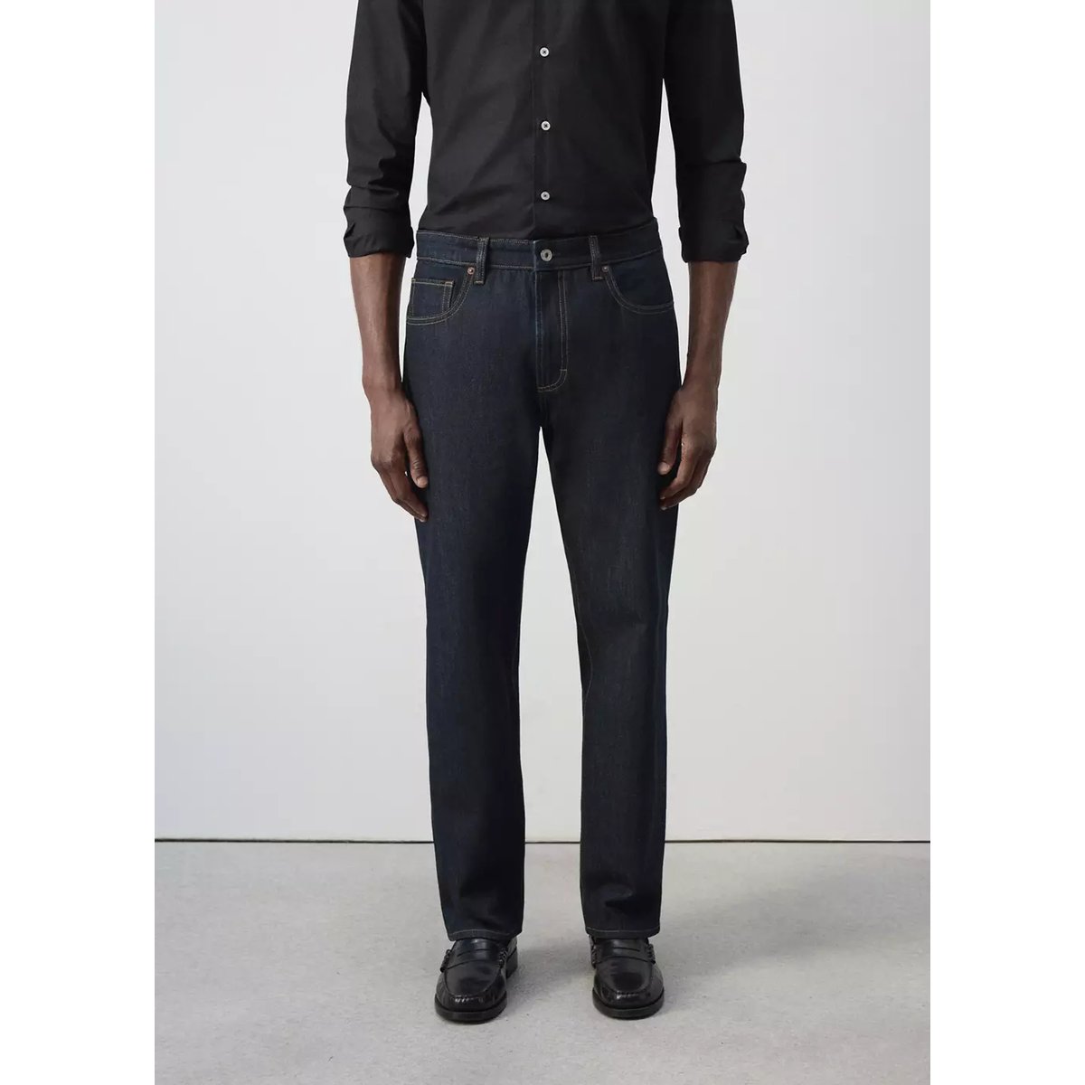 Jean Moby relaxed fit délavé foncé bleu, MANGO MAN