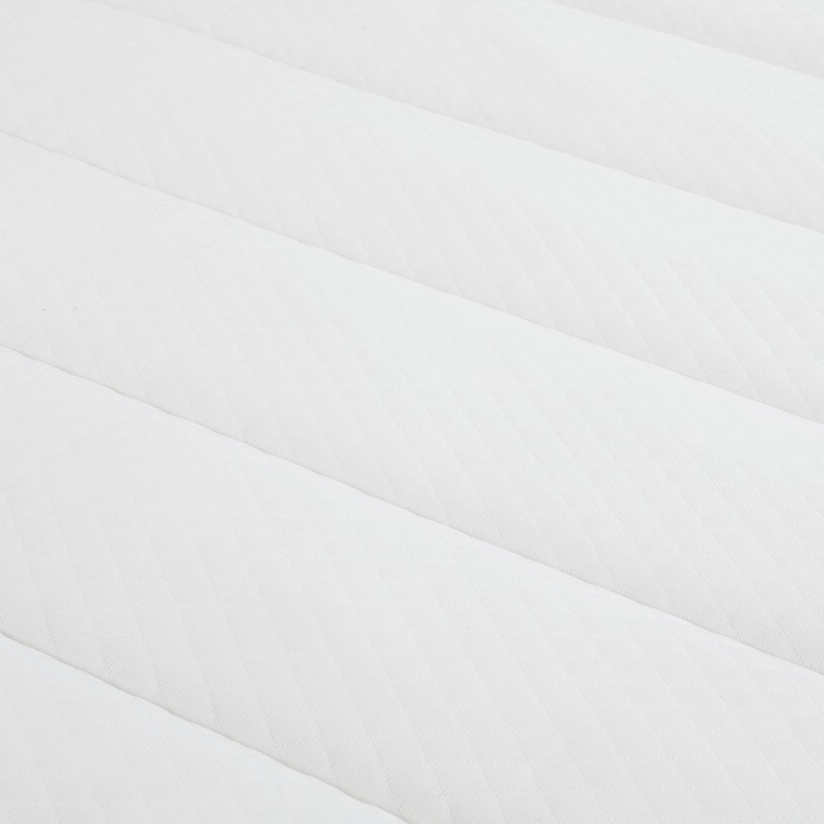 Ensemble matelas couchage latex, sommier, pieds, couette et oreiller Crépuscule 400 blanc, SOMEO