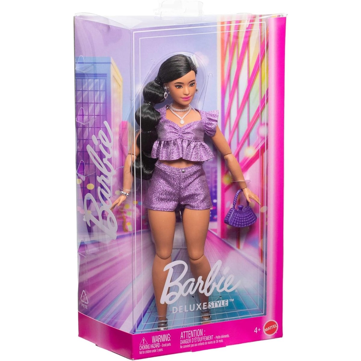 Barbie - Poupée Deluxe Style violet, MATTEL