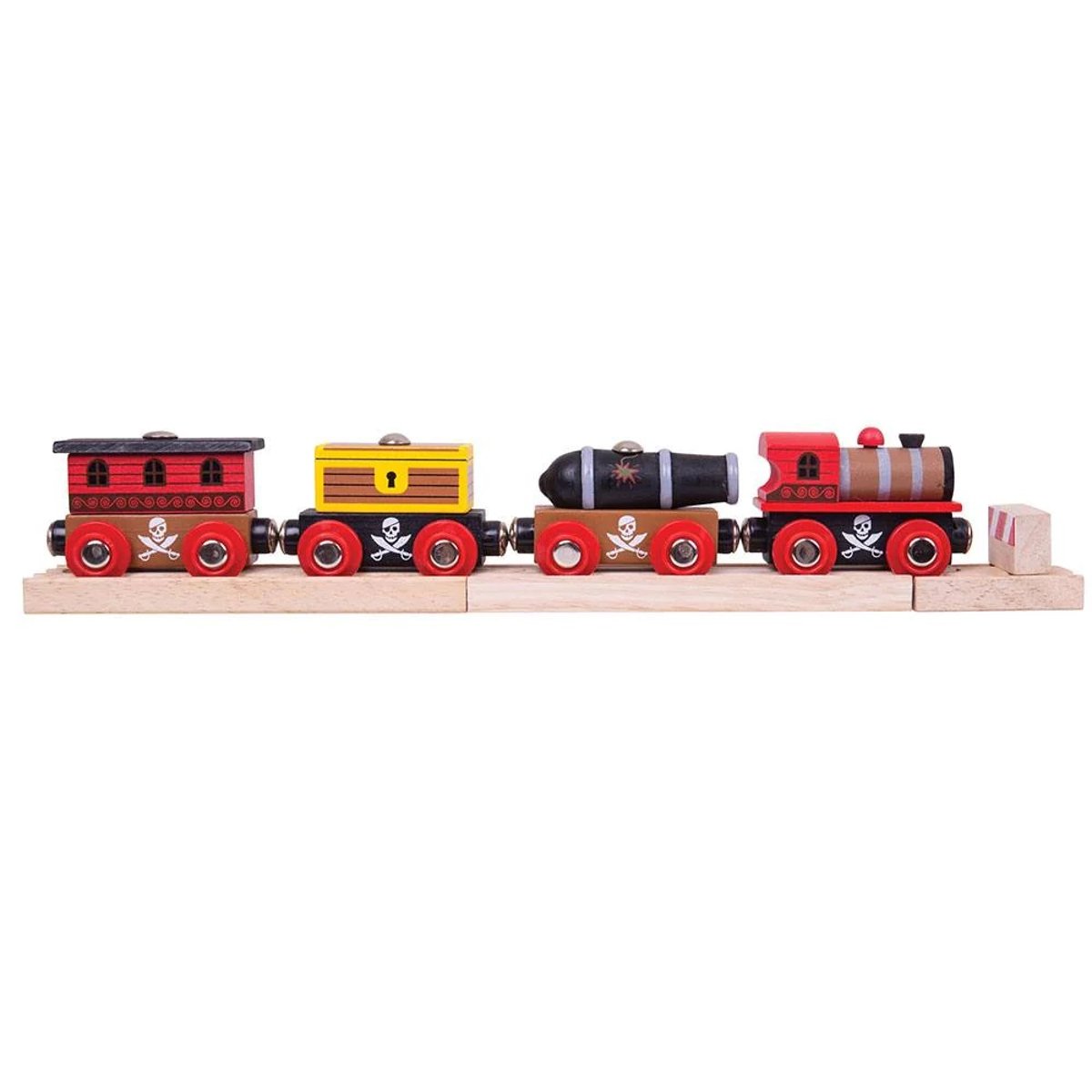 Train en bois Pirates rouge, BIGJIGS