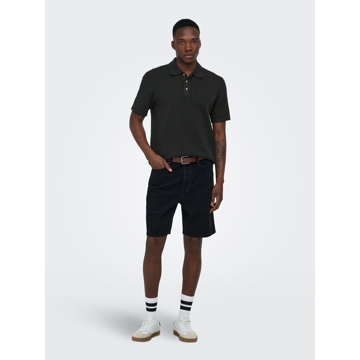 Polo noire - black, ONLY & SONS
