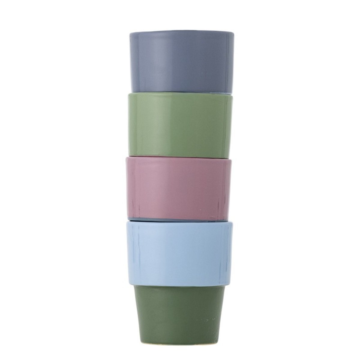 Tasses grès  EWAN set de 4 multicolore, BLOOMINGVILLE