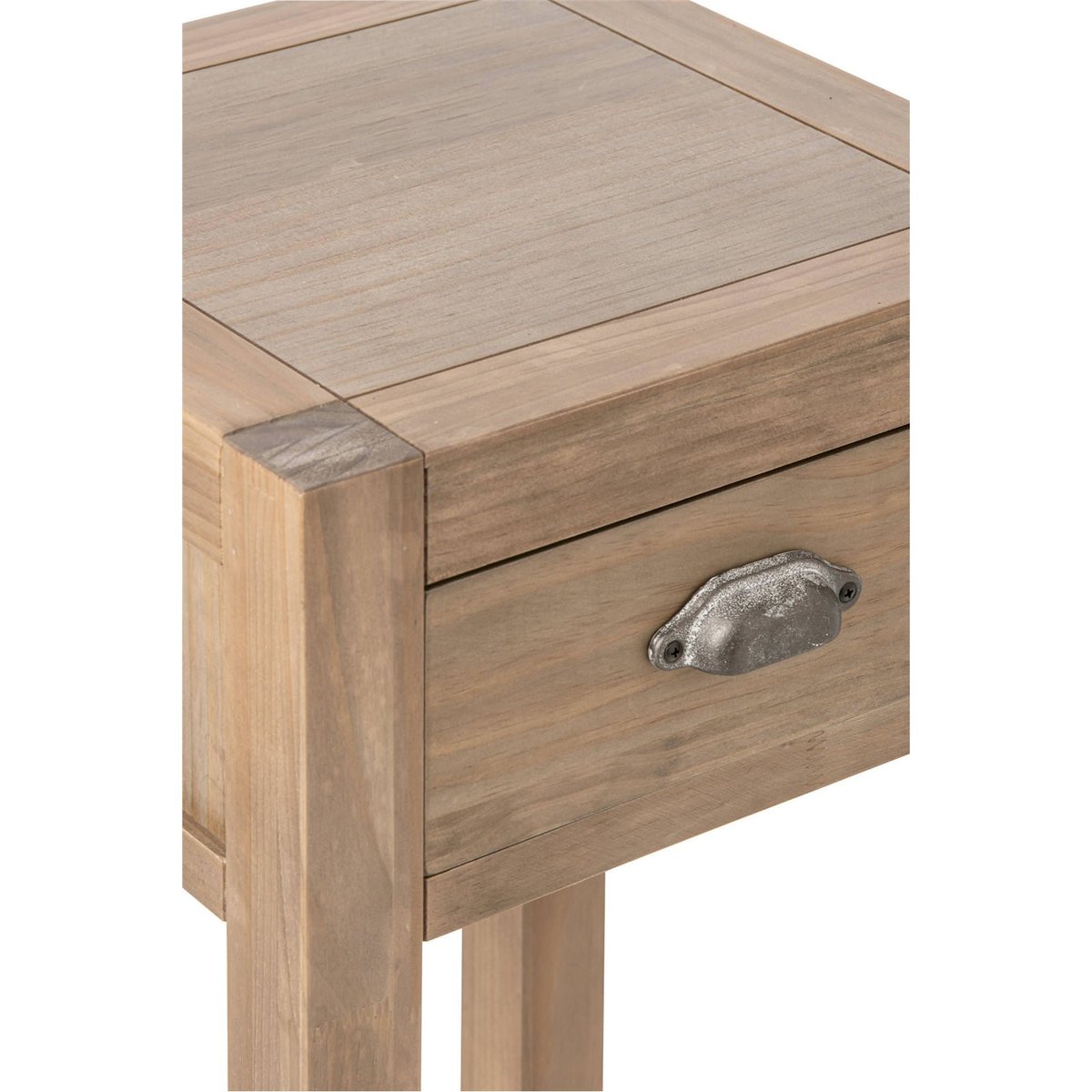 Table d'appoint en pin avec tiroir naturel, RECOLLECTION