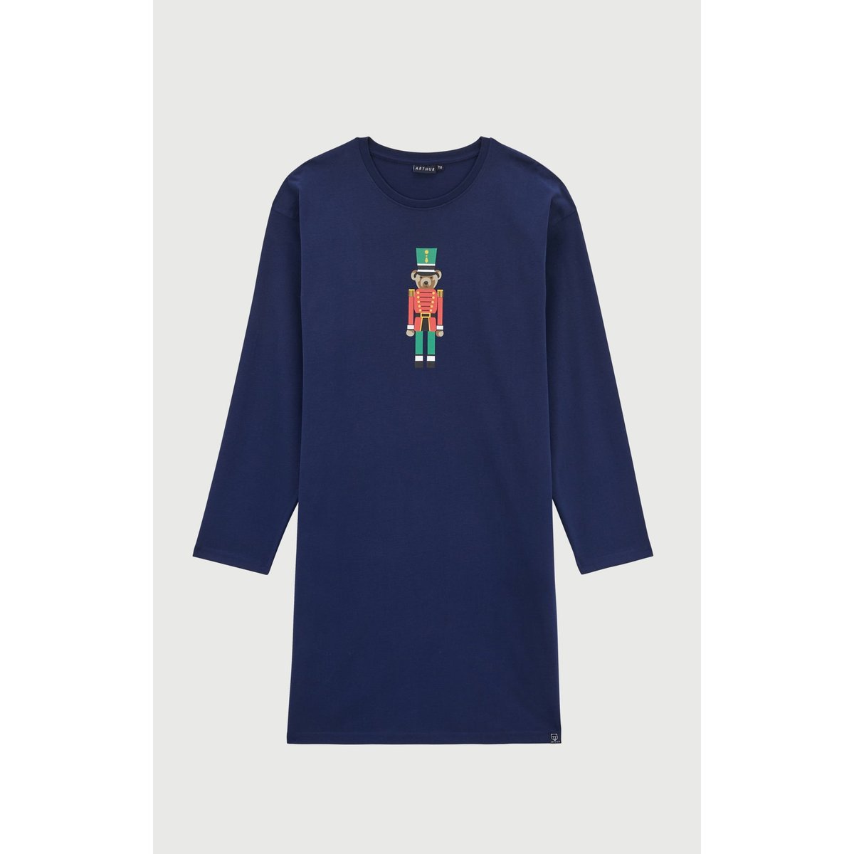 Maxi Tee-Shirt en jersey de coton épais imprimé Léon marine, ARTHUR