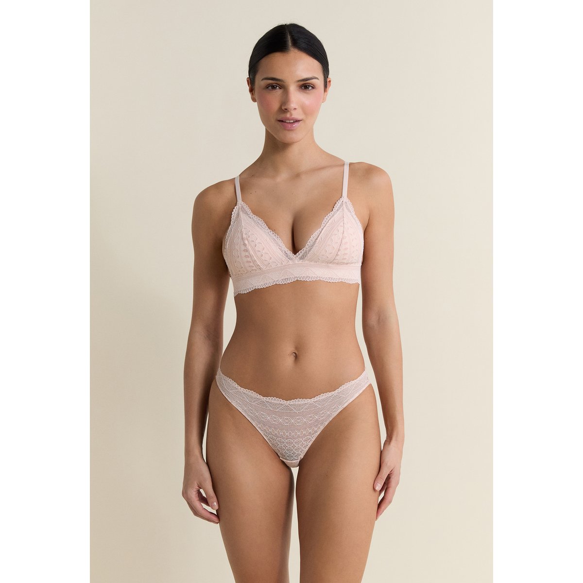 Soutien-gorge N.8 - Le triangle sans armatures IDOLE rose poudre, ETAM