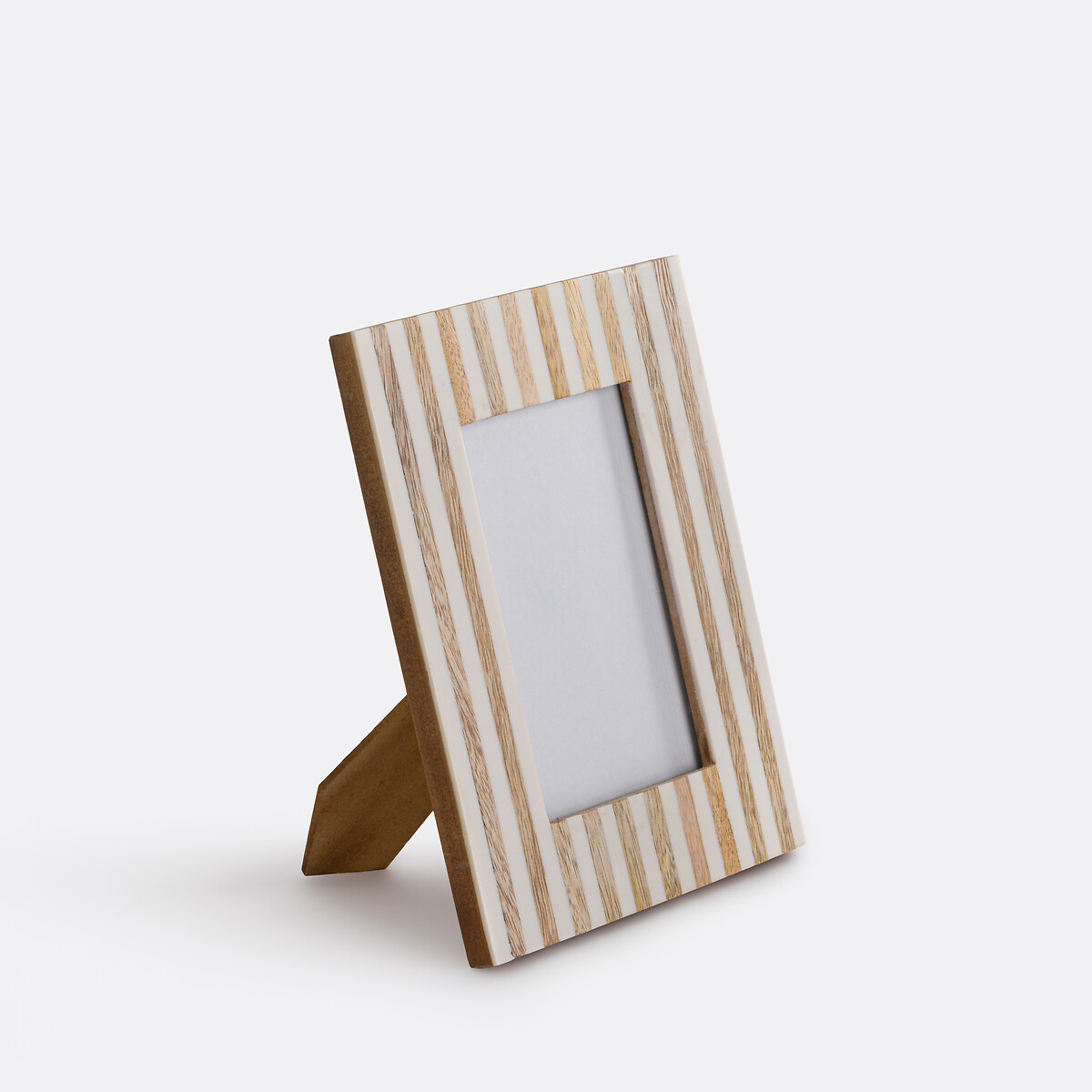 Styna Striped Resin/Mango Wood Frame 16.5 X 21.5cm natural/white, LA REDOUTE INTERIEURS
