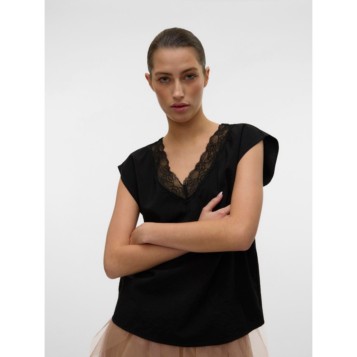 Top noire - black, VERO MODA