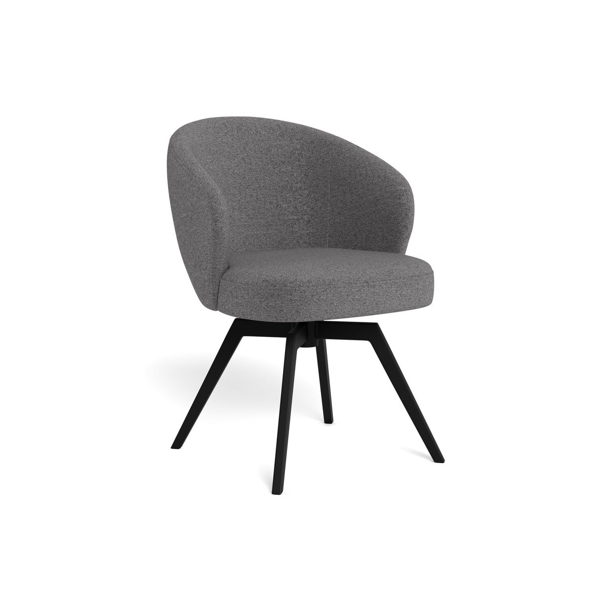 Chaise pivotante à 360° avec accoudoirs MARGAUX gris, TOILINUX