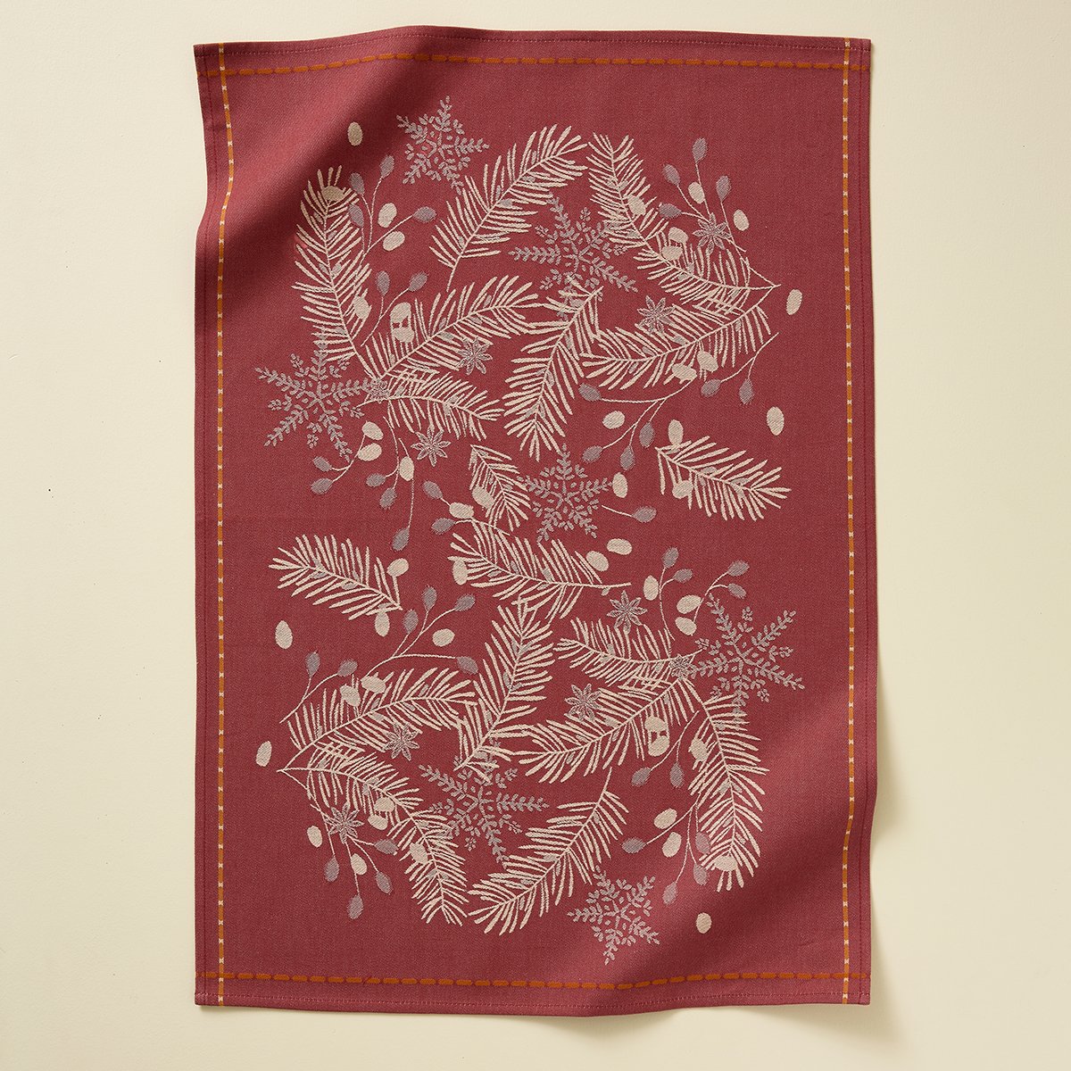 Torchon jacquard BONNE ETOILE rouge, SYLVIE THIRIEZ