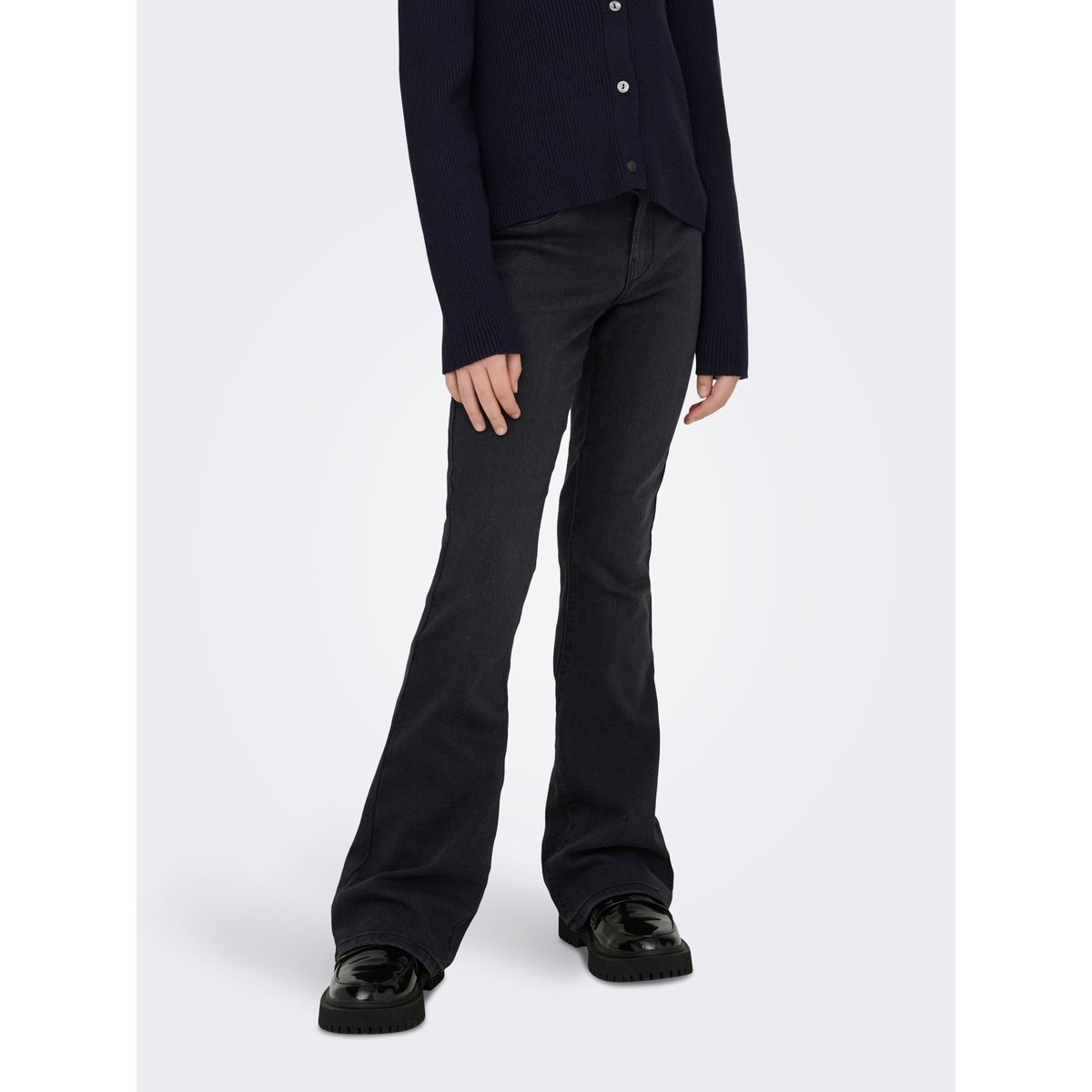 Jean Flared washed black, KIDS ONLY