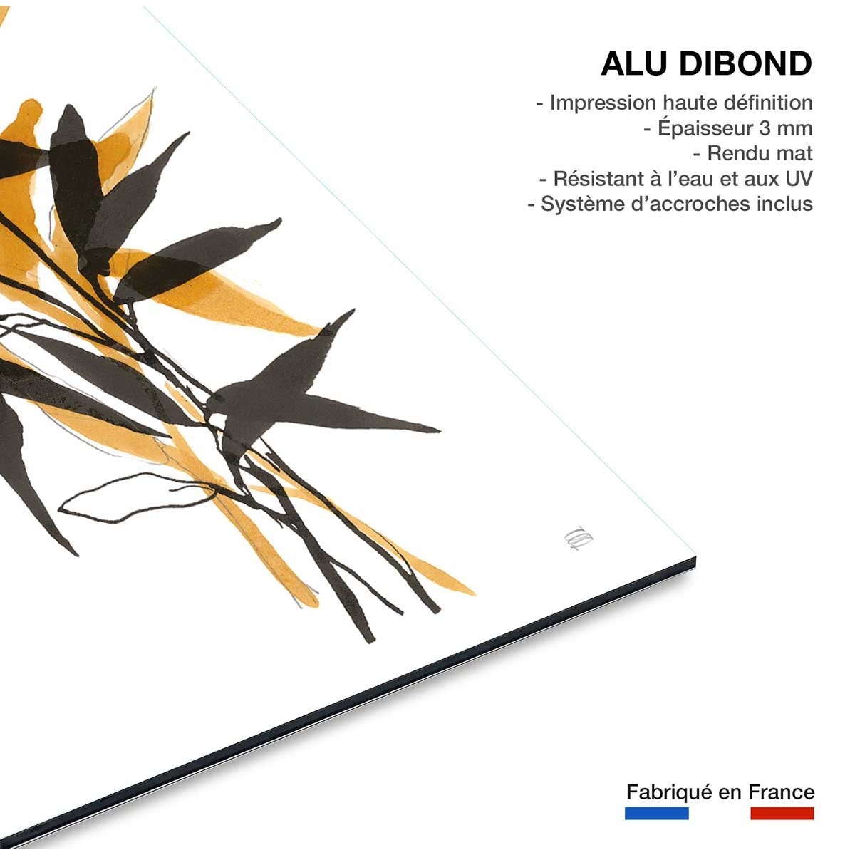 Tableau orange bambou tableau alu dibond, HEXOA