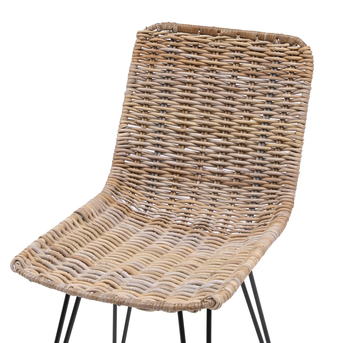 Lot de 2 chaises en fibres, PENANG marron, NORDLYS