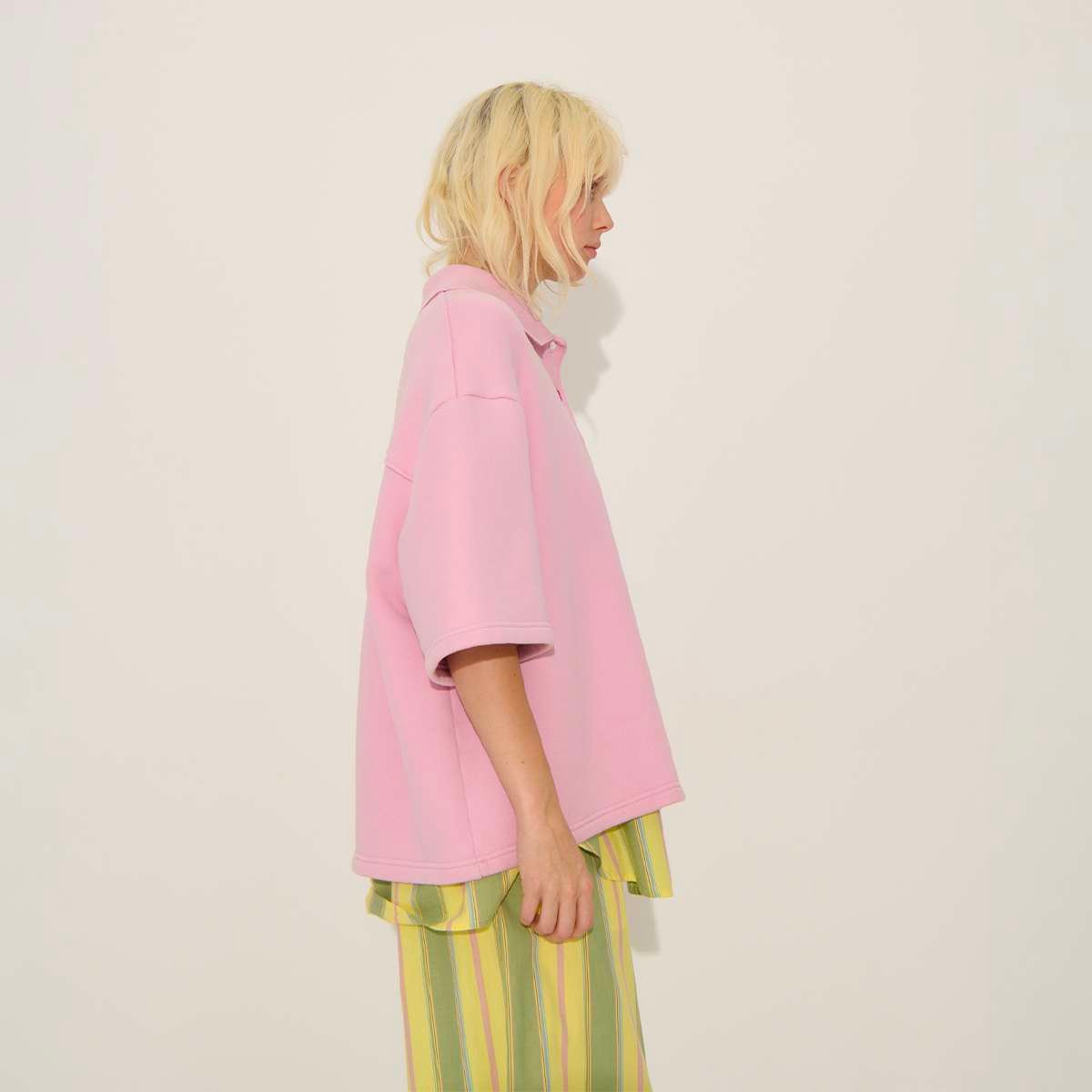 Polo manches courtes en coton organique PRISCA bubblegum, BENSIMON