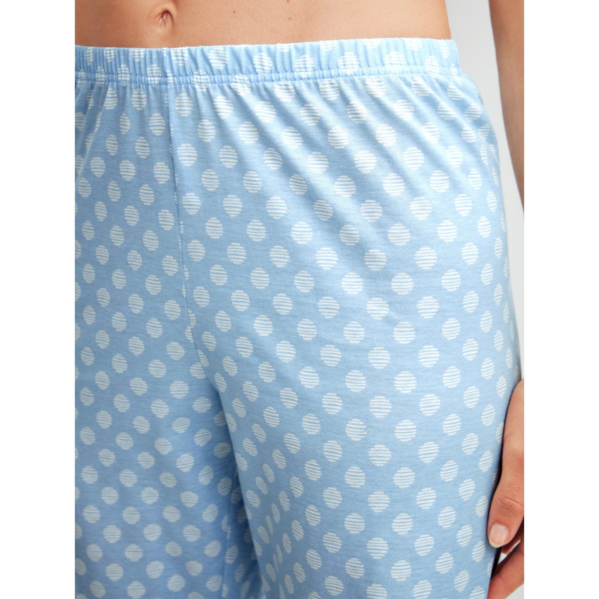 Pyjama boutonné sur toute la longueur manches longues Coton LOVELY NIGHTS bleu cascade, CALIDA