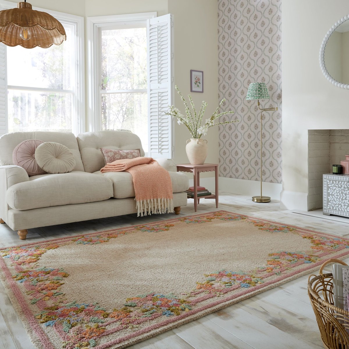 Tapis en laine ELISE FLORAL multicolore, FLAIR RUGS