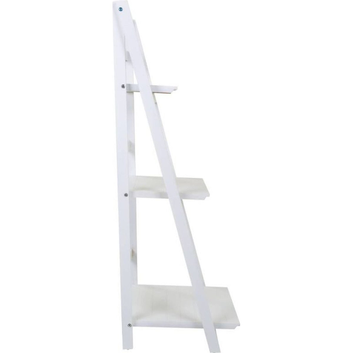 Étagère rectangulaire en bois paulownia contemporain blanc mat bois clair, RECOLLECTION