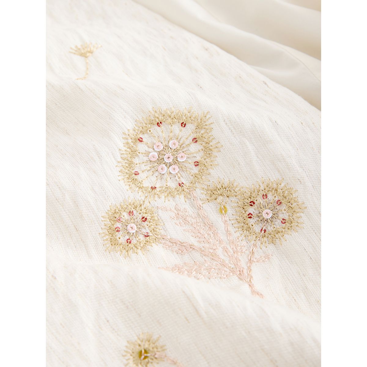 Tunique nouée à la taille avec ornements écru à imprimé fleurs, NEXT