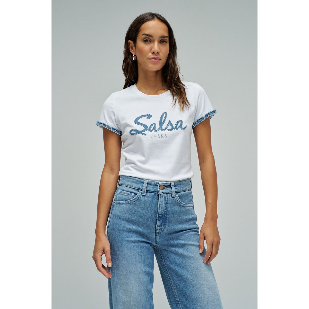 SWEATSHIRT AVEC BRANDING blanc, SALSA JEANS