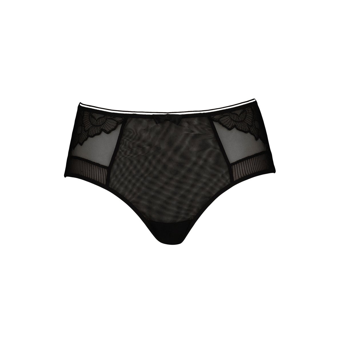 Shorty en broderie INTUITION noir, MAISON LEJABY
