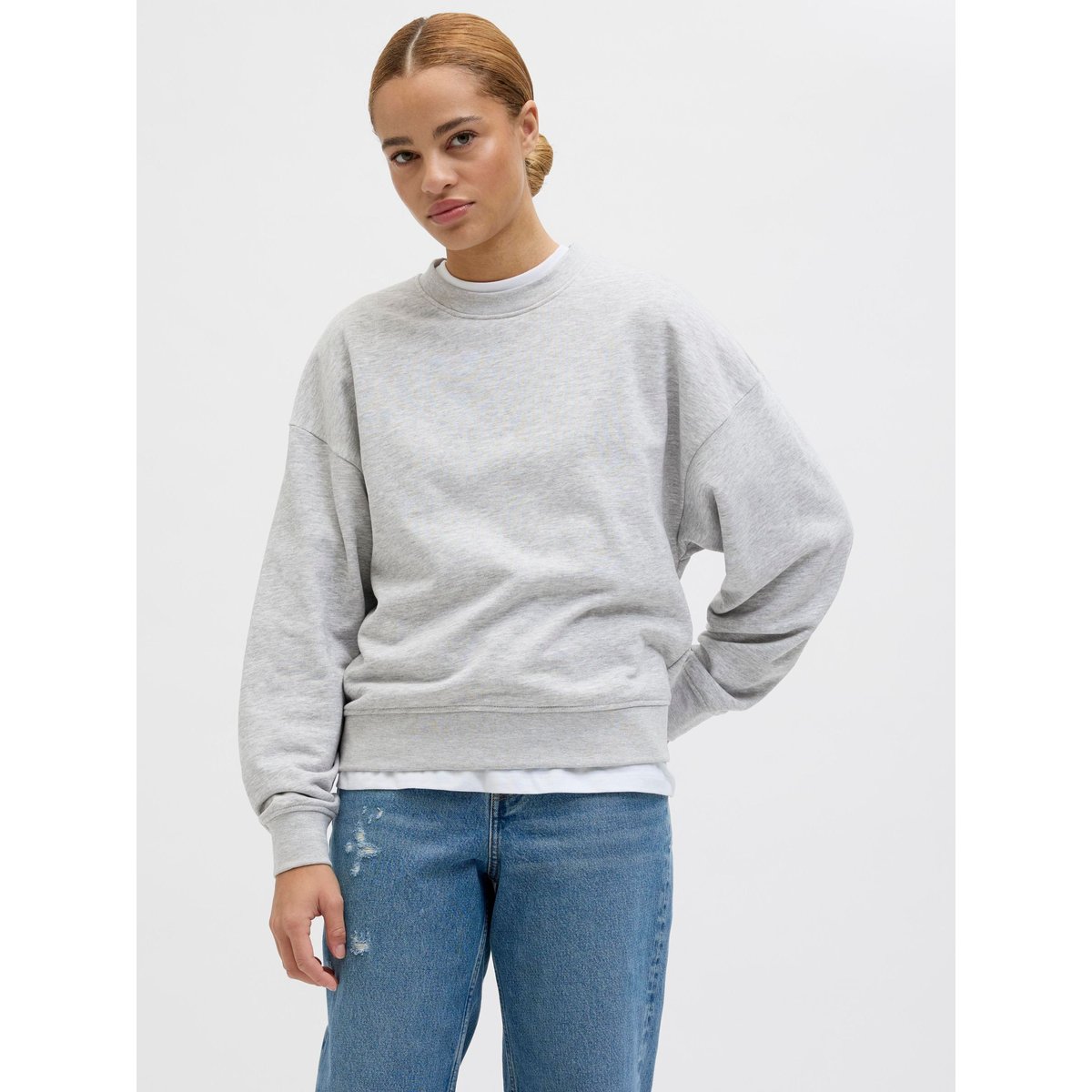 Sweat-Shirt grise - light grey melange, JJXX