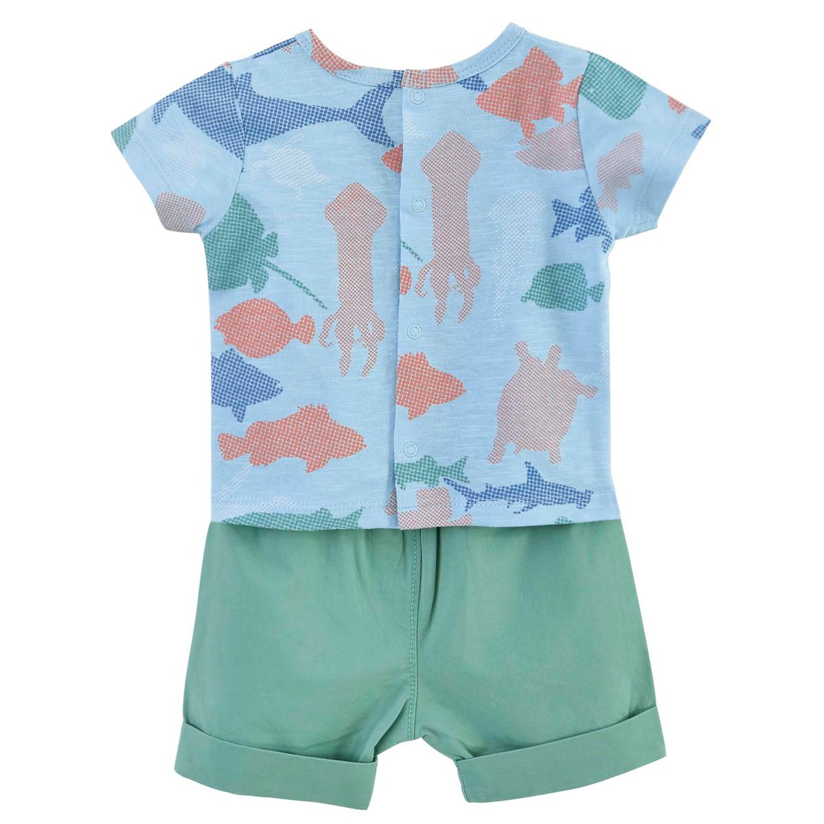T shirt et bermuda clovis blanc, SUCRE D'ORGE