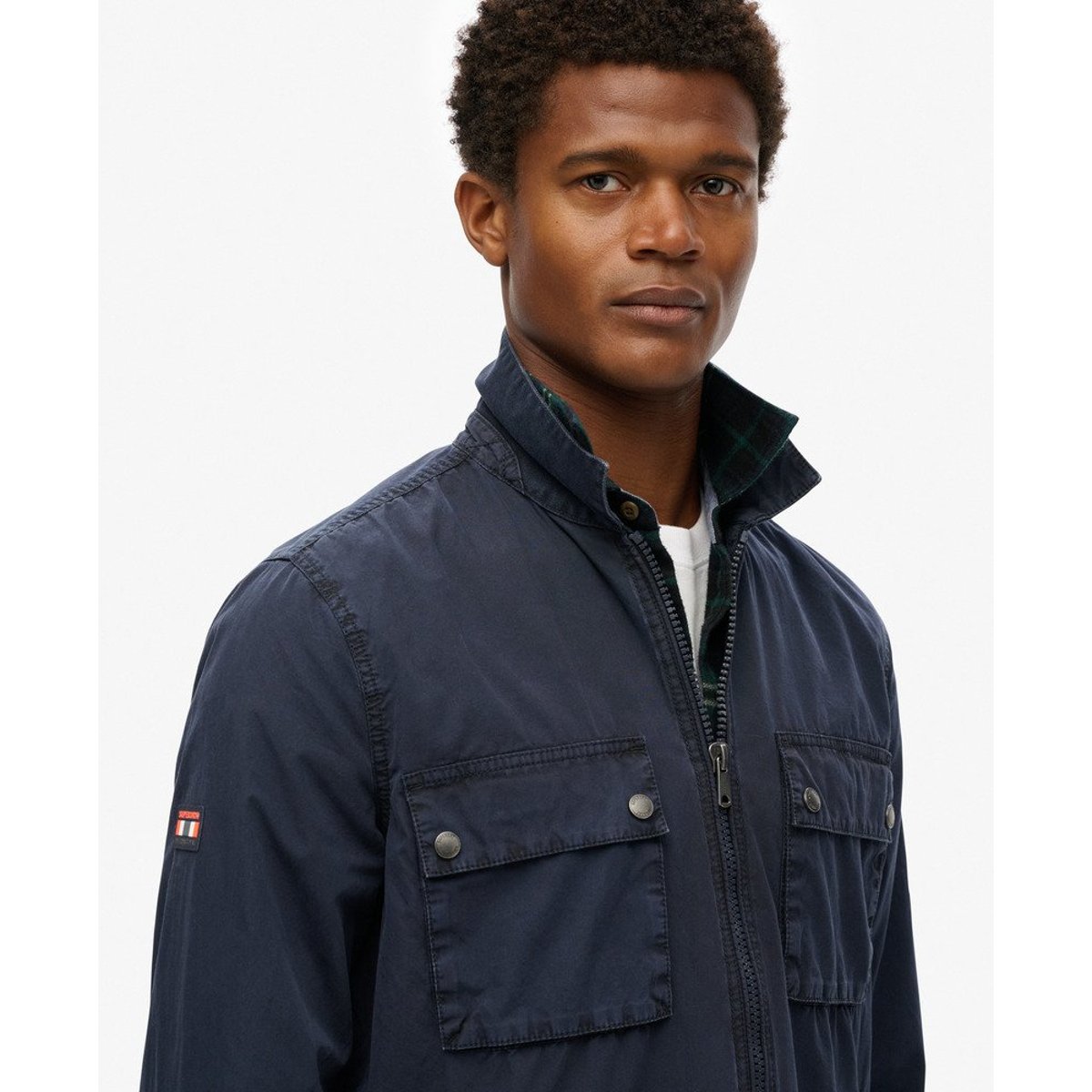 Veste zippée Essentials bleu marine éclipse, SUPERDRY
