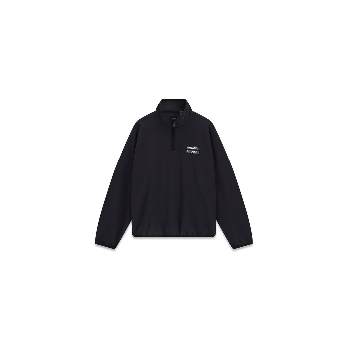 Sweat-Shirt À Demi-Zip noir, GUESS