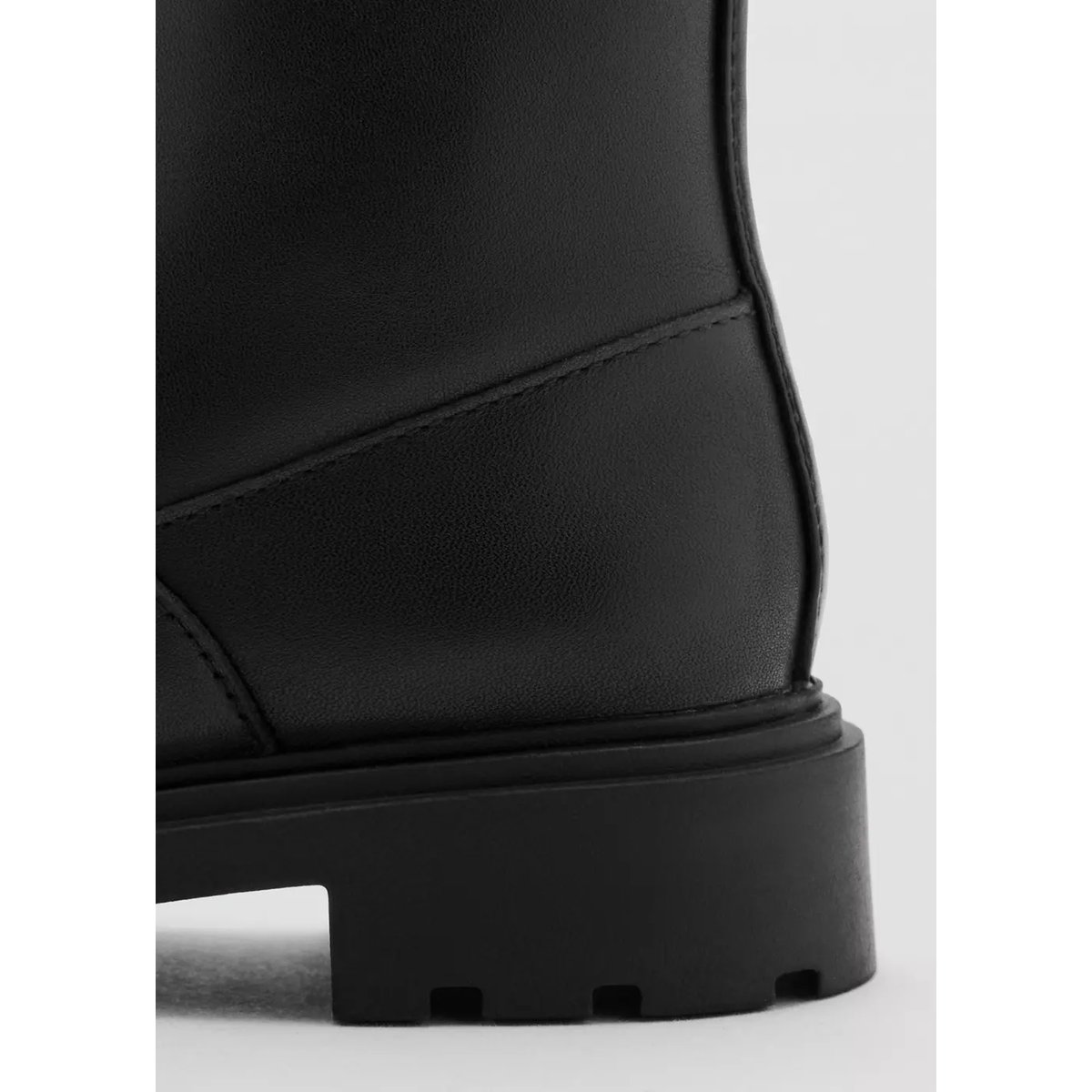 Bottines en cuir bovin à lacets noir, MANGO KIDS