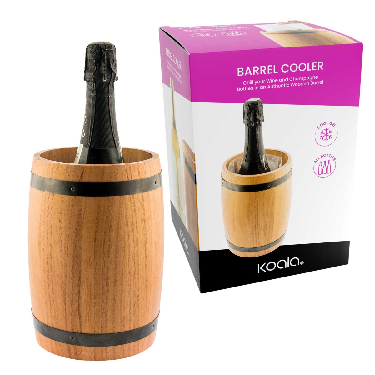 Rafraichisseur Tonneau de bois - BARREL couleur unique, KOALA