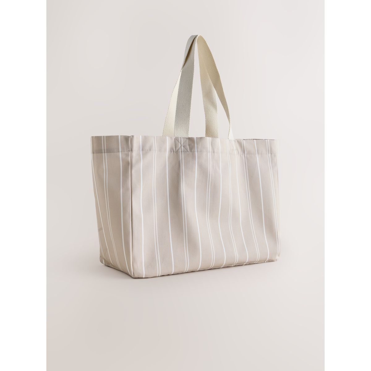 Cabas en coton rayure neutre, NEXT