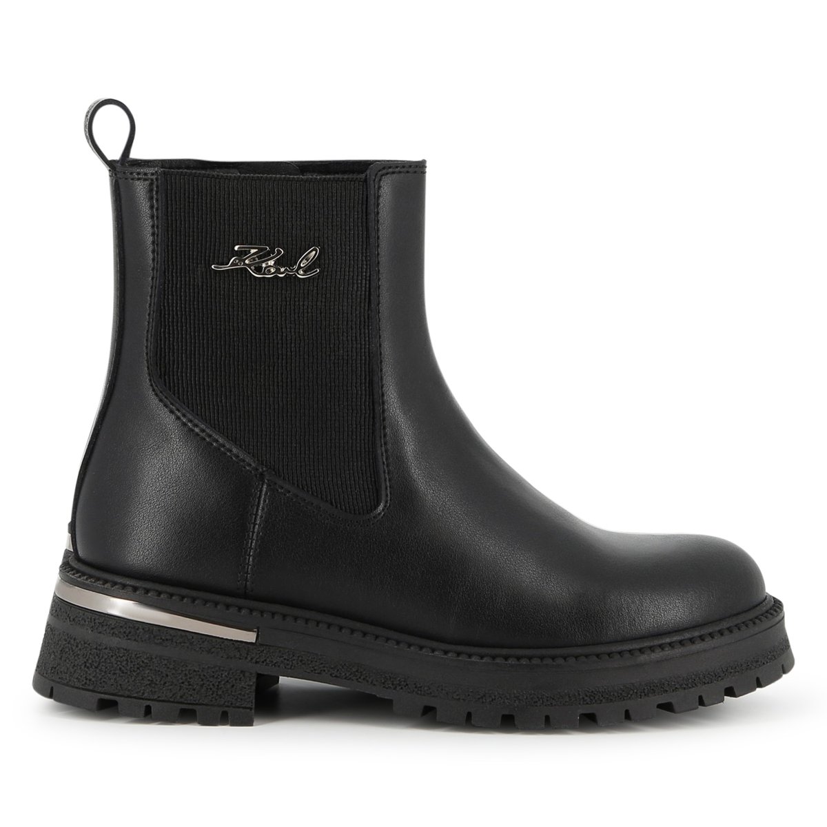 Bottines avec fermeture zip black, KARL LAGERFELD KIDS