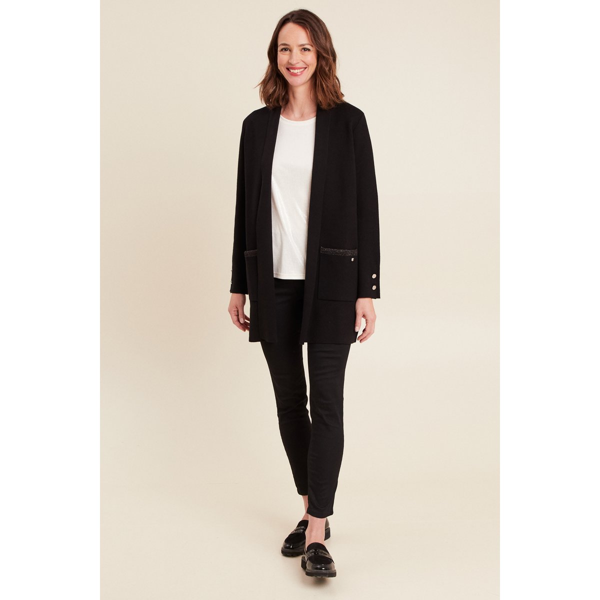 Gilet col châle noir, BREAL
