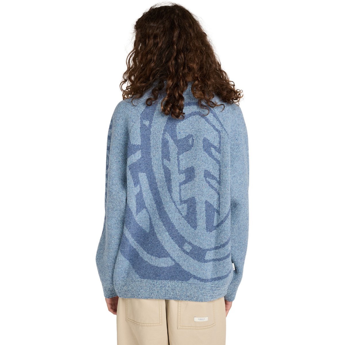 Pull à col rond DOUBLE ICON CR gris mid grey heather, ELEMENT